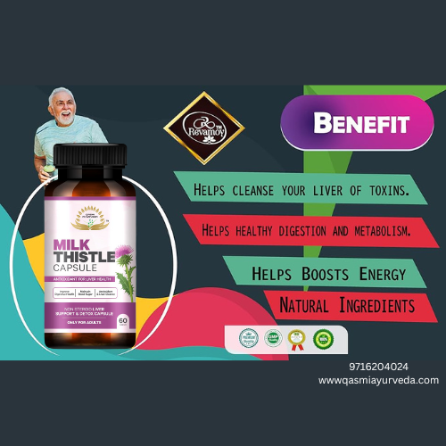 Milk Thistle Capsule Natural Liver Detox | Fatty Liver Support | Ayurvedic Silymarin Supplement - Image 2