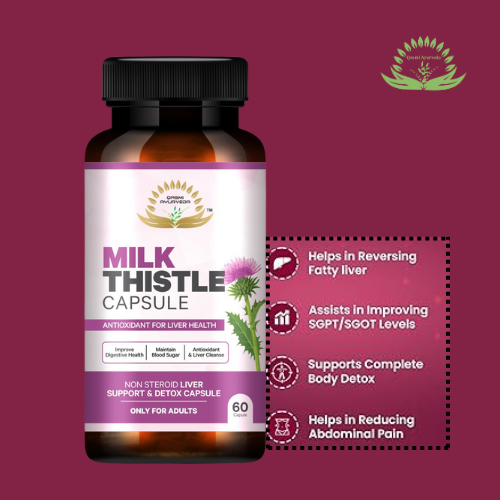 Milk Thistle Capsule Natural Liver Detox | Fatty Liver Support | Ayurvedic Silymarin Supplement - Image 6